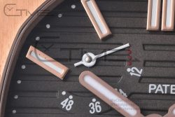 Nautilus 5712 RG ZF 1:1 Best Edition Brown Dial on Brown Leather Strap A240 - Image 15