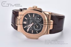 Nautilus 5712 RG ZF 1:1 Best Edition Brown Dial on Brown Leather Strap A240 - Image 7