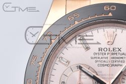 Daytona 116515 1:1 Best Edition Clean Factory Black Ceramic Bezel Champagne Diamond Markers Dial on Oysterflex Rubber Strap A4130 - Image 15