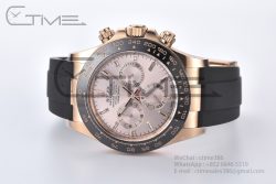 Daytona 116515 1:1 Best Edition Clean Factory Black Ceramic Bezel Champagne Diamond Markers Dial on Oysterflex Rubber Strap A4130 - Image 7