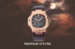 Nautilus 5712 RG ZF 1:1 Best Edition Brown Dial on Brown Leather Strap A240
