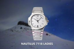 Nautilus 7118 Ladies 3KF 1:1 Best Edition White Dial on SS Bracelet A324 Super Clone