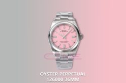 Oyster Perpetual 126000 36mm VSF 1:1 Best Edition 904L Steel Pink Dial on SS Bracelet VS3235