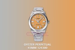 Oyster Perpetual 41mm 124300 Clean 1:1 Best Edition 904L Steel Yellow Dial on SS Bracelet VR3230