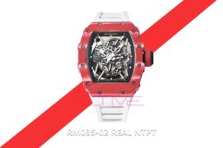 RM035-02 Real NTPT ZF 1:1 Best Edition Skeleton Dial on White Rubber Strap NH05A