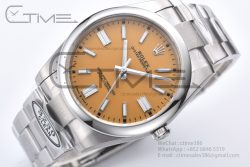 Oyster Perpetual 41mm 124300 Clean 1:1 Best Edition 904L Steel Yellow Dial on SS Bracelet VR3230 - Image 8