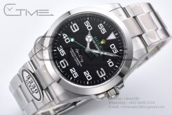 AirKing 126900 40mm SS Clean 1:1 Best Edition 904L Steel Smooth Bezel Black Dial on SS Oyster Bracelet A3230 - Image 8