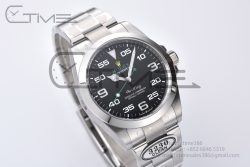 AirKing 126900 40mm SS Clean 1:1 Best Edition 904L Steel Smooth Bezel Black Dial on SS Oyster Bracelet A3230 - Image 9
