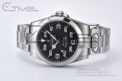AirKing 126900 40mm SS Clean 1:1 Best Edition 904L Steel Smooth Bezel Black Dial on SS Oyster Bracelet A3230 - Image 11