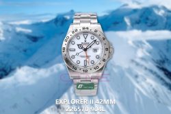 Explorer II 42mm 226570 904L SS C+F 1:1 Best Edition White Dial on Bracelet Super Clone VR3285