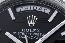 Day Date 40 GMF 1:1 Best Edition 904L Steel Black Dial Stick Markers on Bracelet A2836（Tungsten Heavy Version） - Image 12