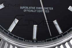 Day Date 40 GMF 1:1 Best Edition 904L Steel Black Dial Stick Markers on Bracelet A2836（Tungsten Heavy Version） - Image 14