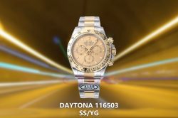 Daytona 116503 SS/YG Clean Factory 1:1 Best Edition Gold Stick Dial on SS/YG Oyster Bracelet A4130