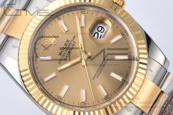 DateJust 41 126333 Clean Best Edition YG Gold Dial Stick Markers on Oyster Bracelet VR3235 - Image 6
