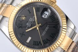 DateJust 41 126333 Clean Best Edition Grey Dial Green Roman Markers on YG/SS Oyster Bracelet VR3235 - Image 5