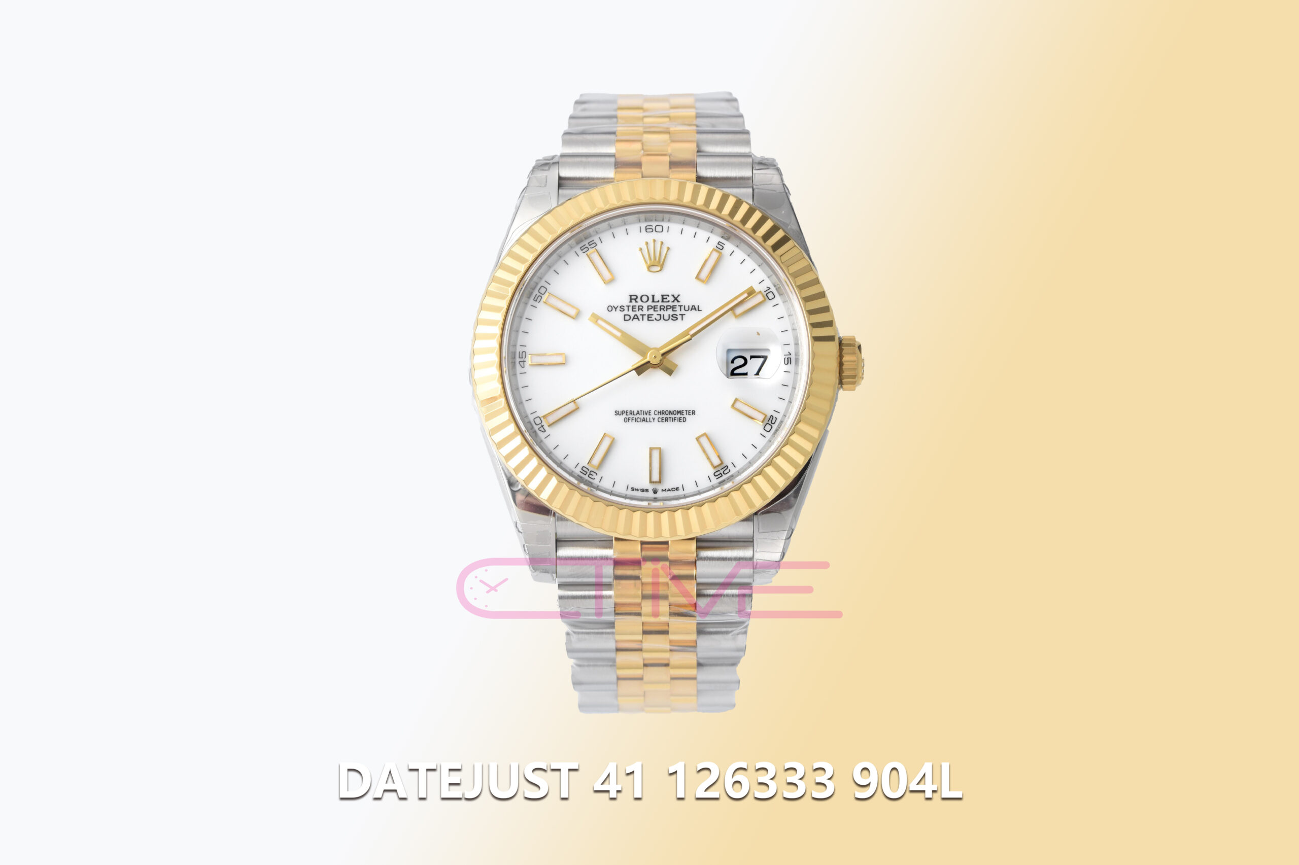 DateJust 41 126333 904L 拷贝 DateJust 41 126333 904L SS/YG VSF 1:1 Best Edition White Dial on Jubilee Bracelet VS3235 - Image 1
