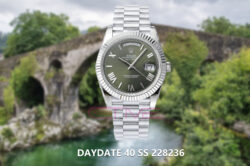 DayDate 40 SS 228236 GMF 1:1 Best Edition Green Roman Dial on President Bracelet A2836 (Gain Weight)