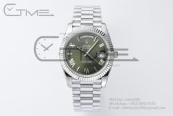 DayDate 40 SS 228236 GMF 1:1 Best Edition Green Roman Dial on President Bracelet A2836 (Gain Weight) - Image 4