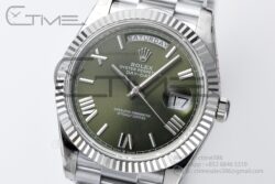 DayDate 40 SS 228236 GMF 1:1 Best Edition Green Roman Dial on President Bracelet A2836 (Gain Weight) - Image 2
