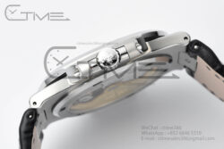 Nautilus 5711 40mm 3KF 1:1 Best Edition Grey Dial on Black Leather Strap A324 Super Clone - Image 11