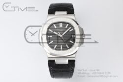 Nautilus 5711 40mm 3KF 1:1 Best Edition Grey Dial on Black Leather Strap A324 Super Clone - Image 4