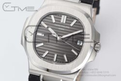Nautilus 5711 40mm 3KF 1:1 Best Edition Grey Dial on Black Leather Strap A324 Super Clone - Image 2