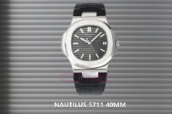 Nautilus 5711 40mm 3KF 1:1 Best Edition Grey Dial on Black Leather Strap A324 Super Clone