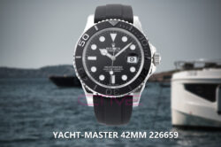 Yacht-Master 42mm 226659 VSF 1:1 Best Edition  Black Bezel on Rubber Strap V3 VS3235 (Gain Weight)
