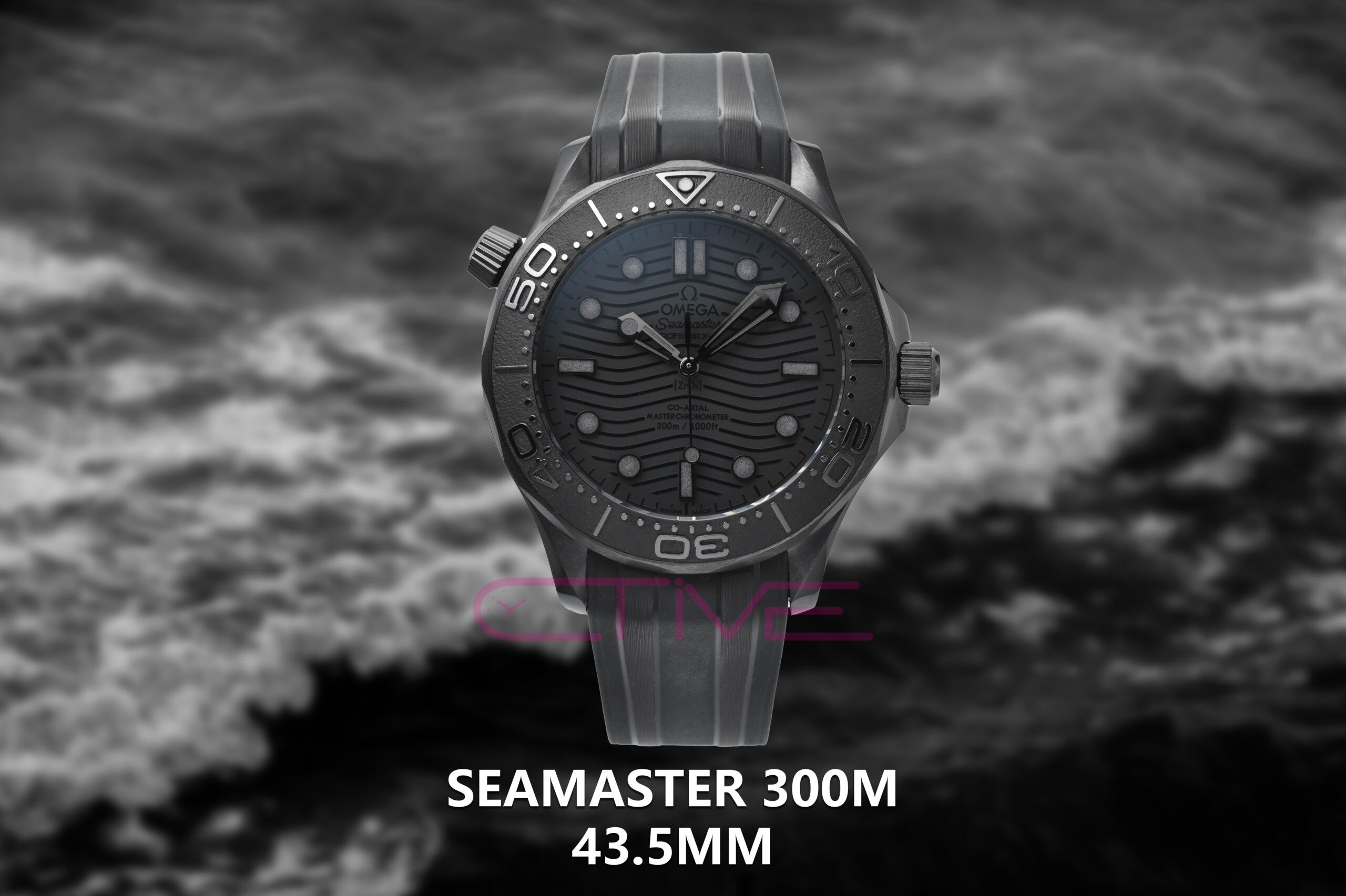 Seamaster 300m 43 拷贝.5mm-1 Seamaster 300m 43.5mm Ceramic/RU Black Dial VSF 1:1 Best Edition A8806 - Image 1