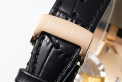 Royal Oak 41mm 15400 RG APSF 1:1 Best Edition Black Dial on Black Leather Strap SA3120 Super Clone - Image 10