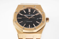 Royal Oak 41mm 15400 RG APS 1:1 Best Edition Black Textured Dial on RG Bracelet SA3120 Super Clone - Image 6