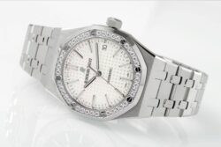 Royal Oak 37mm 15451 SS APSF 1:1 Best Edition White Textured Dial on SS Bracelet SA3120 Super Clone - Image 4