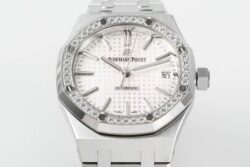 Royal Oak 37mm 15451 SS APSF 1:1 Best Edition White Textured Dial on SS Bracelet SA3120 Super Clone - Image 6