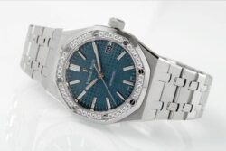Royal Oak 37mm 15451 SS APSF 1:1 Best Edition Blue Textured Dial on SS Bracelet SA3120 Super Clone - Image 3
