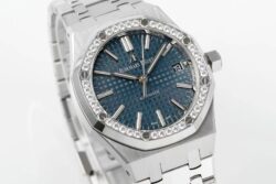 Royal Oak 37mm 15451 SS APSF 1:1 Best Edition Blue Textured Dial on SS Bracelet SA3120 Super Clone - Image 4