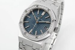 Royal Oak 37mm 15451 SS APSF 1:1 Best Edition Blue Textured Dial on SS Bracelet SA3120 Super Clone - Image 2