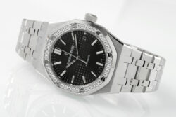 Royal Oak 37mm 15451 SS APSF 1:1 Best Edition Black Textured Dial on SS Bracelet SA3120 Super Clone - Image 3
