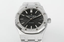 Royal Oak 37mm 15451 SS APSF 1:1 Best Edition Black Textured Dial on SS Bracelet SA3120 Super Clone - Image 6