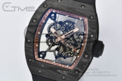 RM055 APSF NTPT Gold Rehaut Skeleton Dial on Black Rubber Strap RMUL2 Super Clone - Image 2