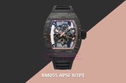 RM055 APSF NTPT Gold Rehaut Skeleton Dial on Black Rubber Strap RMUL2 Super Clone