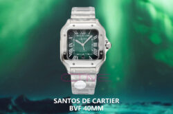 Santos De Cartier BVF 40mm XL SS/SS Green Dial on SS Bracelet MY9019