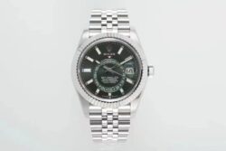 Sky-Dweller 326934 904L SS ZF 1:1 Best Edition Green Dial on SS Jubilee Bracelet A2824 - Image 3