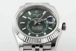 Sky-Dweller 326934 904L SS ZF 1:1 Best Edition Green Dial on SS Jubilee Bracelet A2824 - Image 5