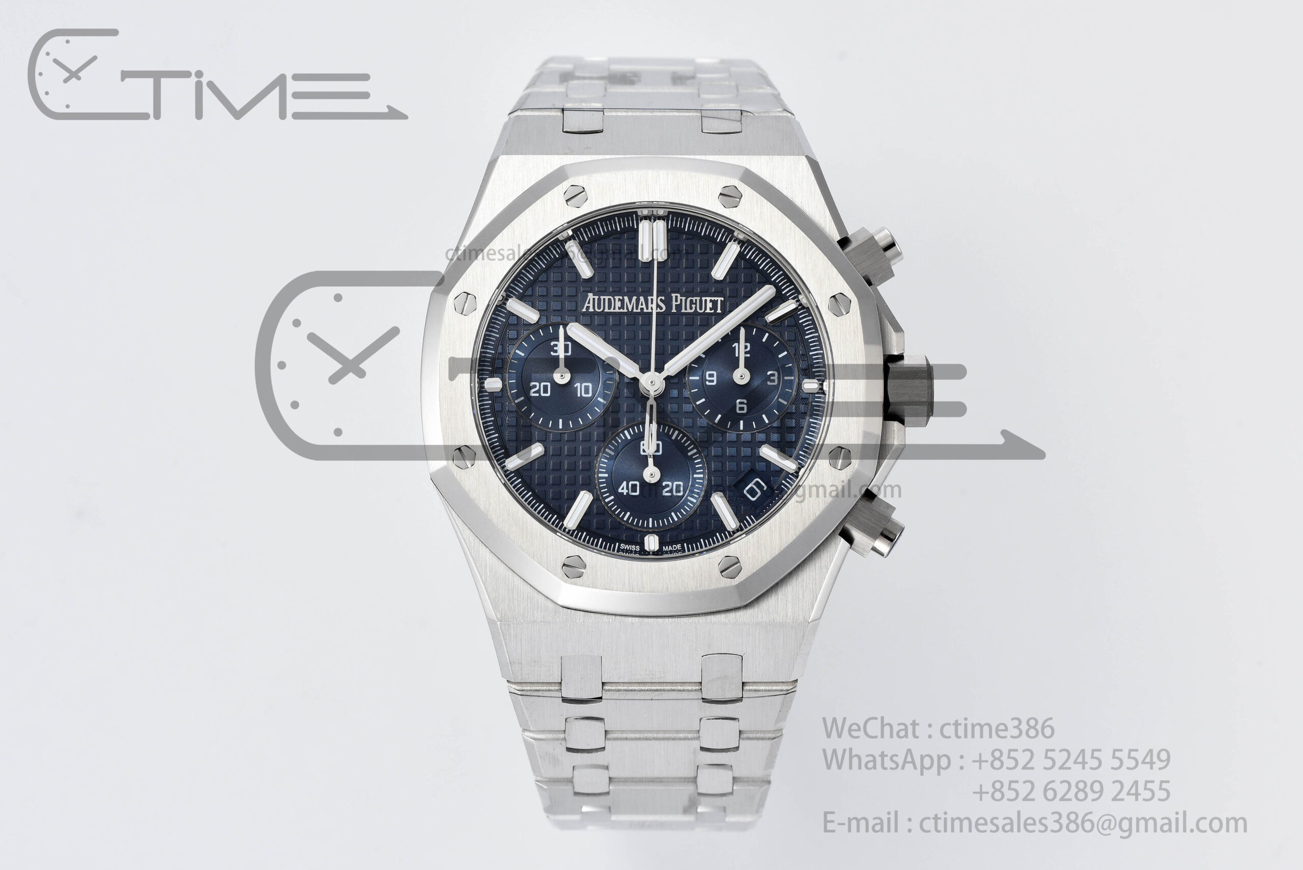 HFF_5502 Royal Oak Chrono 26240ST 41mm SS/SS Blue Dial APS SH4401 Super Clone - Image 1