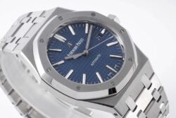 Royal Oak 41mm 15400 SS ZF 1:1 Best Edition Blue Textured Dial on SS Bracelet SA3120 Super Clone - Image 4
