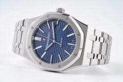 Royal Oak 41mm 15400 SS ZF 1:1 Best Edition Blue Textured Dial on SS Bracelet SA3120 Super Clone - Image 5