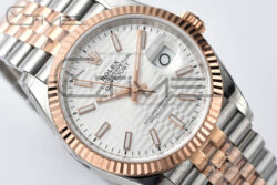 DateJust 36 126231 SS/RG VSF 1:1 Best Edition 904L Steel Silver Textured/Stk Dial on Jubilee Bracelet VS3235 - Image 3