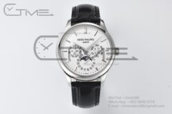Grand Complications 5140 39mm 3KF SS/LE White Dial On Black Leather Strap A240