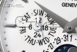 Grand Complications 5140 39mm 3KF SS/LE White Dial On Black Leather Strap A240 - Image 12