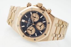 Royal Oak Chrono 26240 RG APSF Blue/RG Dial on RG Bracelet SA4401 Super Clone - Image 4